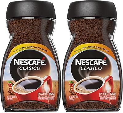 Café instantané nescafé original torréfaction foncée, 7 oz (paquet de 2)