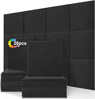 28 panneaux acoustiques 12x12x04 pouces muraux insonorisés doublure murale insonorisée haute densité