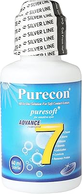Solution nettoyante pour lentilles de contact multi-usages purecon puresoft (60 ml)