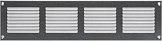 Grille d'aération en métal galvanisé 400 x 100 mm avec grille de protection