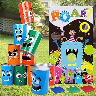 Jeux de carnaval jeu de lancer de pouf pour fête boîte de conserve en métal robuste jeux fête d'anniversaire famille meilleurs d'extérieur et d'intérieur en fants. Diaytar : Des prix qui défient toute concurrence