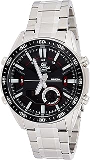 Montre casio edifice analogique-numérique pour homme avec cadran noir efv-c100d-1avdf (ex438)