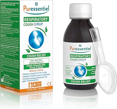 Sirop respiratoire pour la gorge pure essentielle - 125 ml 4 huiles essentielles