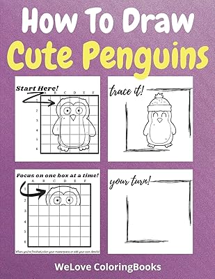 Comment dessiner des pingouins mignons : un livre de dessins et d'activités étape