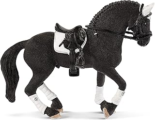 Jouet cheval schleich pour filles et garçons, championnat d'équitation d'étalons frisons, jouet cheval