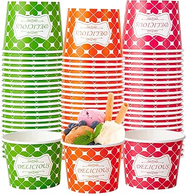Paquet de 120 gobelets à glace de 12 oz, bols à glace