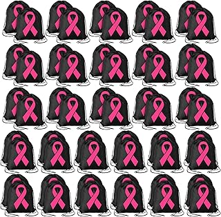54 pièces sac à dos de sensibilisation au cancer du sein avec ruban