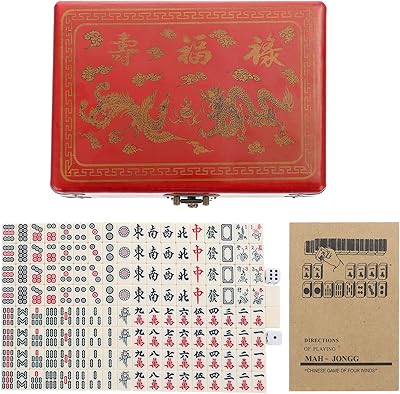 Ensemble de jeu de mahjong chinois portable une pièce toy and ona, adapté