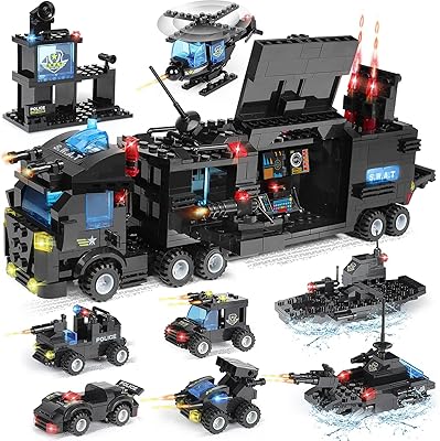 Kit de construction de poste de police de la ville d'arabest, 680 pièces