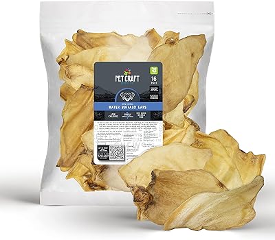 Petkraft supply pack de 16 friandises pour oreilles de buffle naturelles pures, à mâcher et friandises durables et solides pour les mâcheurs et les chiots agressifs. Diaytar Sénégal : Innovation digitale et prix attractifs