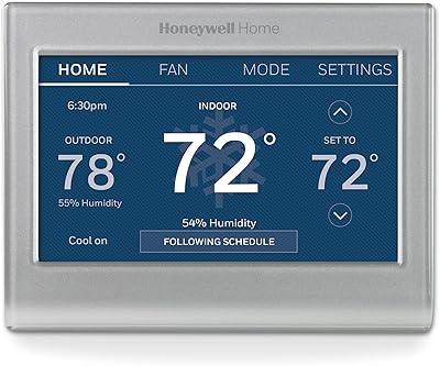 Thermostat wi-fi intelligent couleur honeywell home rth9585wf1004, programmable sur 7 jours, écran tactile