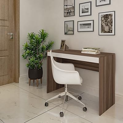 Bureau artani university, ipé marron et blanc, l101 x p45 x h75,3 x