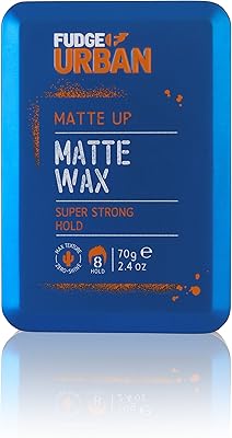 Cire capillaire fudge urban matte pour hommes, produit coiffant au fini mat, tenue
