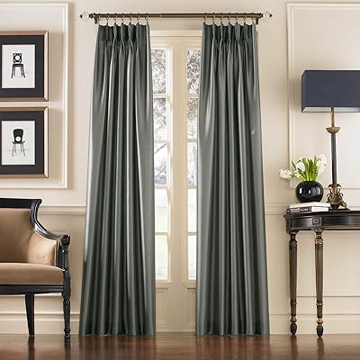 Rideaux en fausse soie curtainworks marquee 30" x 145", bleu sarcelle