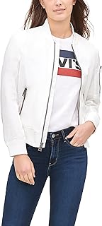 Blouson aviateur en pu levi's pour femme avec poches zippées contrastées, veste