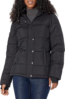 Amazon essentialsmanteau matelassé épais à capuche et manches longues pour femme
