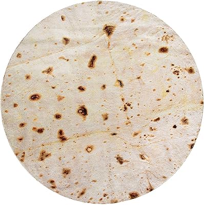 The white shop burritos couverture géante de 60 pouces en forme de tortilla