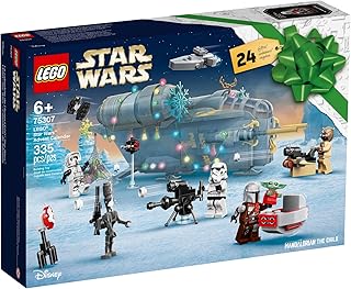 Lego 75307 calendrier de l'avent star wars 2021, jouets de collection mandalorian