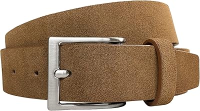 Ceinture pour jeans décontractée en cuir véritable et daim 1-1/2" (38 mm)