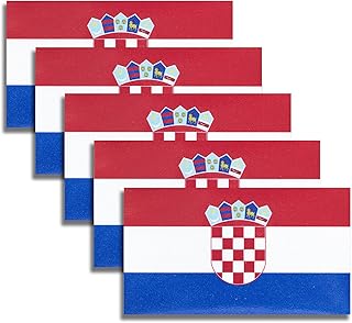 5 pièces drapeau de la croatie autocollant en vinyle tactique drapeau de la croatie