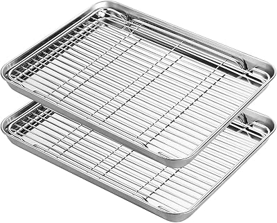 Plaques de cuisson en acier inoxydable avec grille plaques à biscuits hkj chef