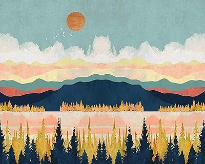 Tishiron peinture par numéros pour adultes peinture abstraite de montagne paysage naturel kits