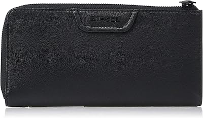 Portefeuille pour homme diesel clin l-24 zip, noir, taille unique