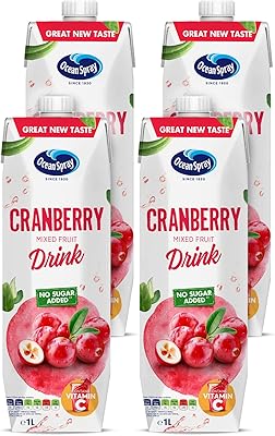 Boisson aux fruits aux canneberges ocean spray, sans sucre ajouté, 1 litre