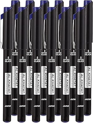 Stylo de planification al-khatat, 12 pièces, largeur de trait 3 mm, bleu