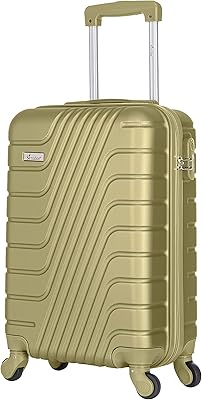 Bagage rigide en plastique abs avec 4 roulettes silencieuses kh1095, t vert, sac