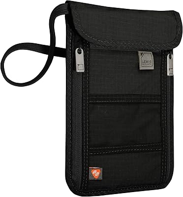 Portefeuille de voyage et porte-passeport unisexe doublé avec blocage rfid louis n. clark