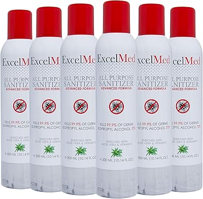 Spray désinfectant multi-usages excelled 300 ml (paquet de 6), aloe vera + vitamine