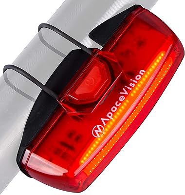Feu arrière de vélo rechargeable par apace - led ultra lumineuse de 100
