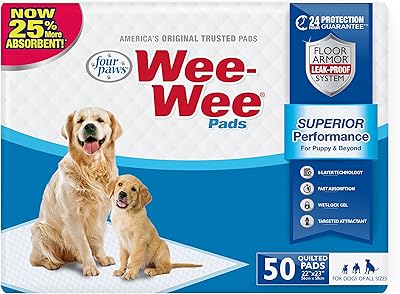 Couches standard pour chiens wee-wee 4 paws, 50 pièces