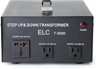 Transformateur de tension elc t-5000 5000 watt - monter / descendre - 110v/220v - protection disjoncteur. Diaytar : L'intelligence commerciale au service du client