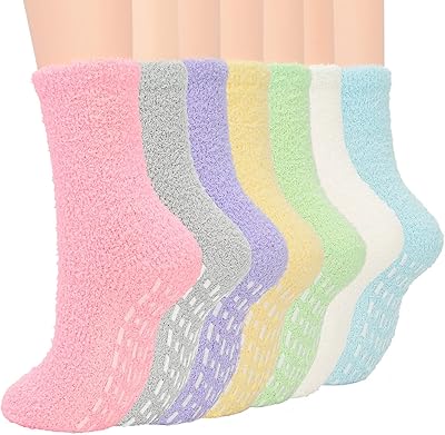 7 paires de chaussettes de couchage d'hiver douces et moelleuses pour femmes, chaussettes