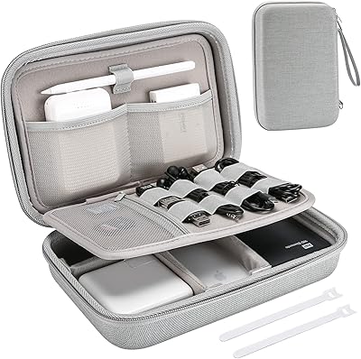 Étui de voyage électronique rigide procase pour macbook, adaptateur secteur, câbles, banque d'alimentation