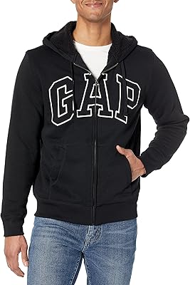 Sweat à capuche sherpa col en v pour homme