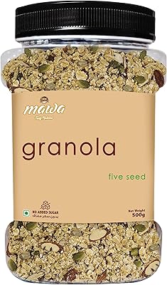 Céréales granola mawa sans sucre ajouté pour petit-déjeuner 500g | amande-cannelle sans sucre