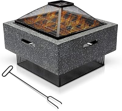 Poêle à feu de jardin portable pour barbecue de camping en plein air