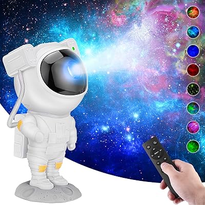 Veilleuse étoile pour décoration de chambre d'enfant projecteur de galaxie nébuleuse astronaute