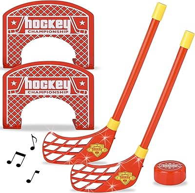 Mini jeu de hockey lumineux art creativity pour usage intérieur 2 bâtons