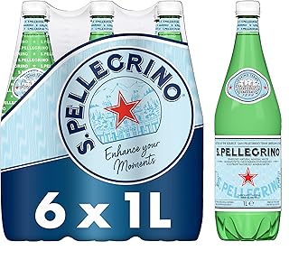 Eau minérale naturelle pétillante san pellegrino, 1 litre (paquet de 6)