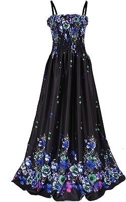 Robe noire grande taille pour femme, robe longue sans manches de soirée florale