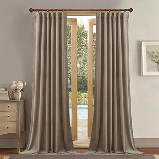 Rideaux en velours extra longs stang h - rideaux de plafond de 120"