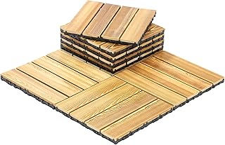 Carrelage de sol en bois rubik 30 x 30 cm pour extérieur, carrelage