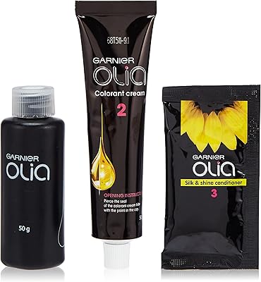 Coloration capillaire permanente sans ammoniaque garnier olia, avec 60 % d'huiles, couleur 9.1