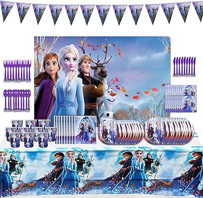 Fournitures de fête la reine des neiges 120 pièces fournitures de fête d'anniversaire sur le thème de la reine des neiges comprenant une nappe, une bannière joyeux anniversaire, des assiettes, des tasses et des serviettes pour 10 invités. De la mode à l'électronique, Diaytar Sénégal a tout ce qu'il vous faut