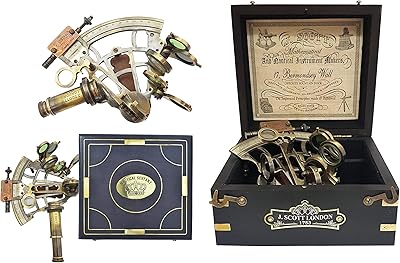 Nouveau magasin d'antiquités - sextant grande machine de navigation en laiton sextante navegacion