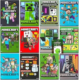 Ensemble d'autocollants minecraft pour chambre de garçons et de filles | 12